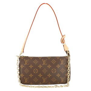 Louis Vuitton Pochette Accessoires Monogram Accessory Handbag Brown